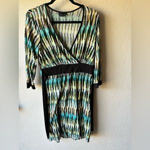 Max & Cleo 3/4 Sleeve Tie Back Dress Size M